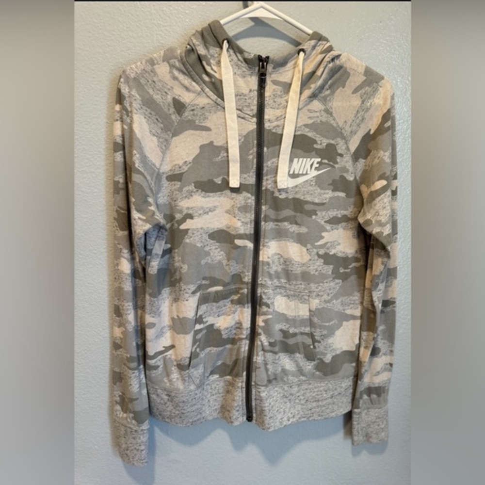 Nike Neutral Camo Jacket Hoodie Size Small